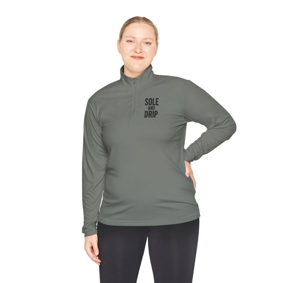 Sole and Drip Long Sleeve Quarter zip — 'SOLE AND DRIP' Design - Sole & Drip