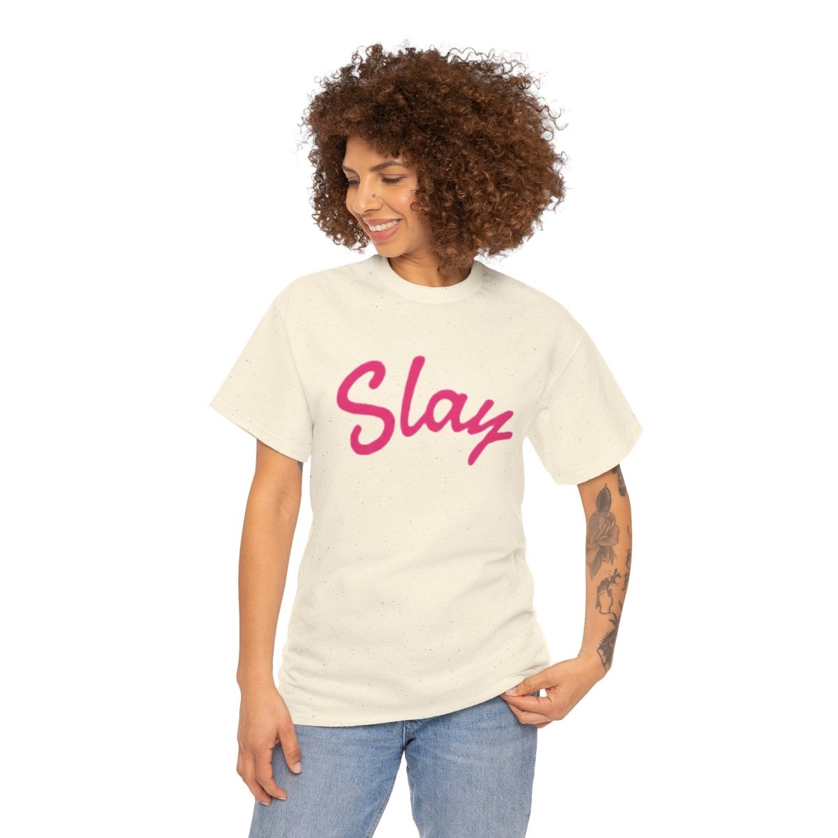 Slay Script T‑Shirt — Pink Script Graphic Tee for Trendy Women & Girls - Sole & Drip