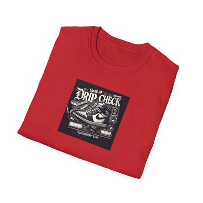 Drip Check Sneaker Tee — Vintage Shoe Care Graphic T-Shirt