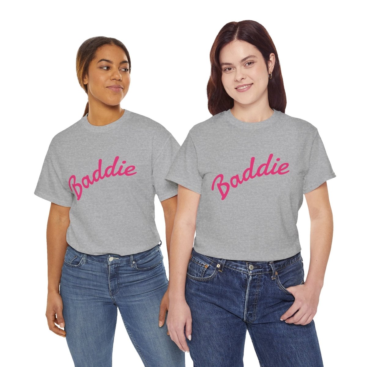 Baddie Script Tee — Pink Retro Graphic T‑Shirt - Sole & Drip