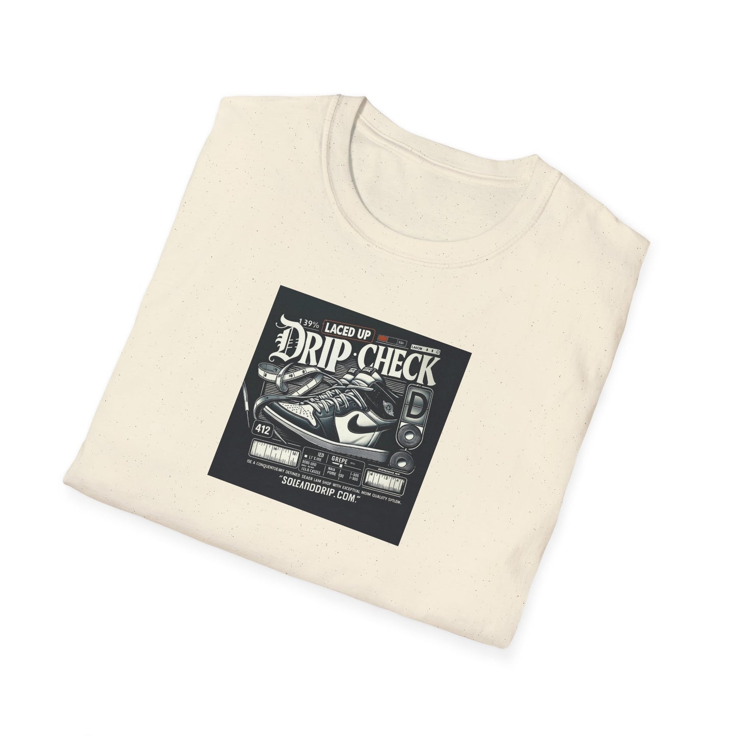 Drip Check Sneaker Tee — Vintage Shoe Care Graphic T-Shirt