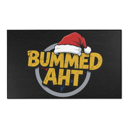 Bummed Aht Christmas Area Rug – Funny Santa Hat Holiday Doormat - Sole & Drip