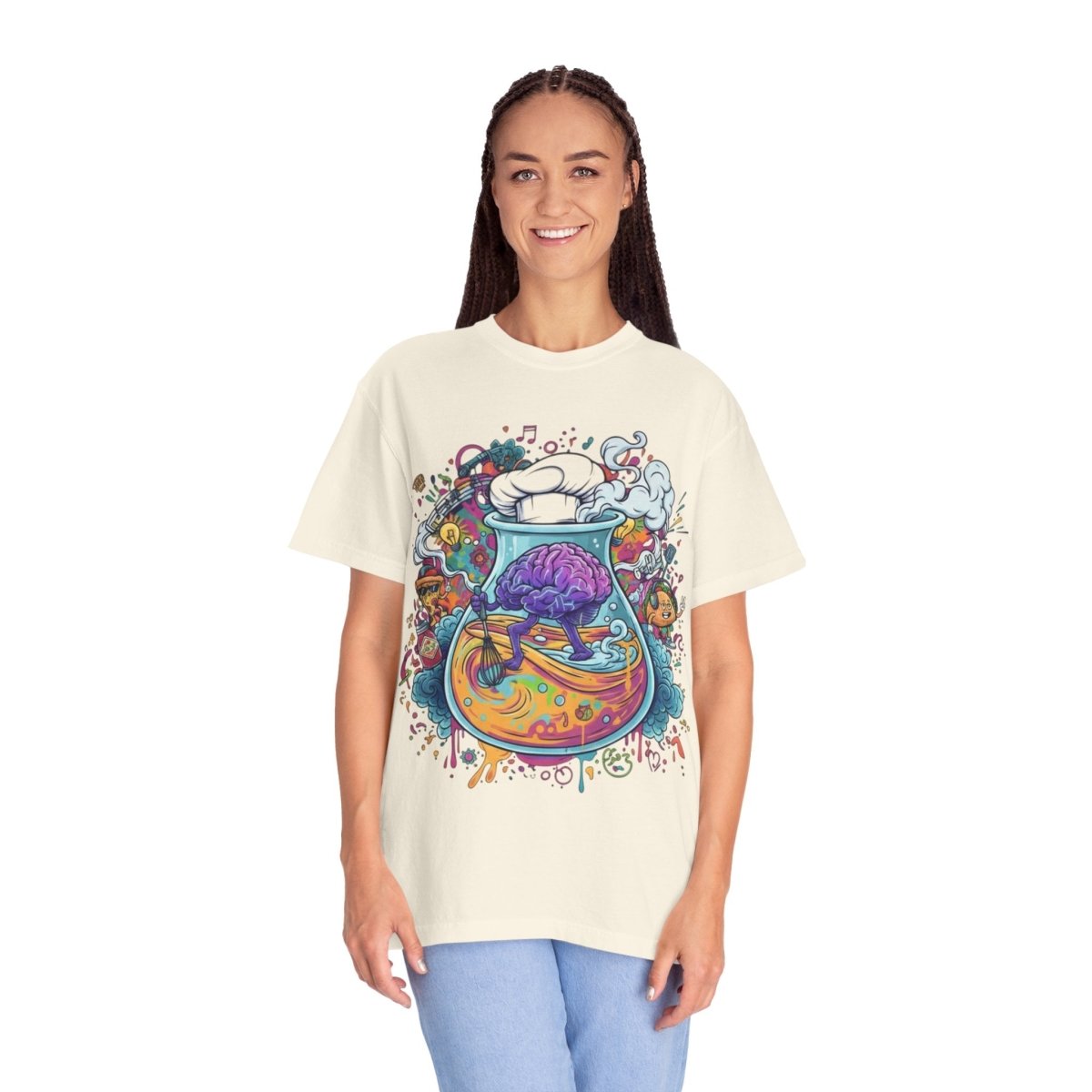 "Let Me Cook" T-Shirt — Colorful Chef Brain Illustration - Sole & Drip