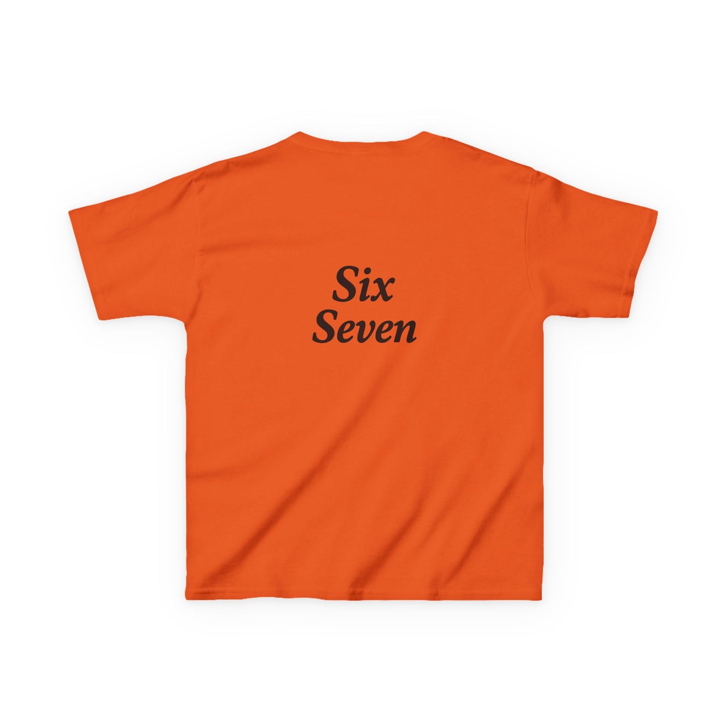 Kids Tee “6 7” Minimalist Graphic — Six Seven Backprint