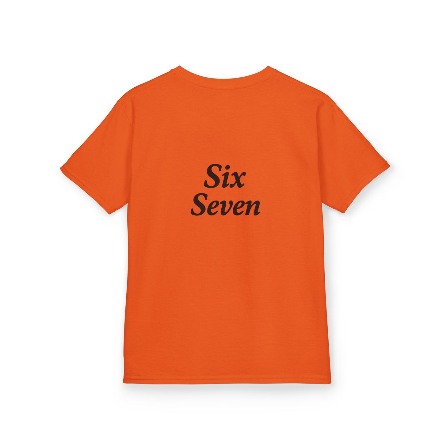 Kids Tee “6 7” Minimalist Graphic — Six Seven Backprint
