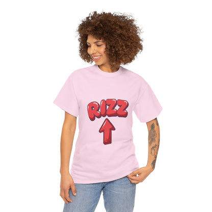 Adult Tee — Playful "RIZZ" Arrow Graphic Shirt