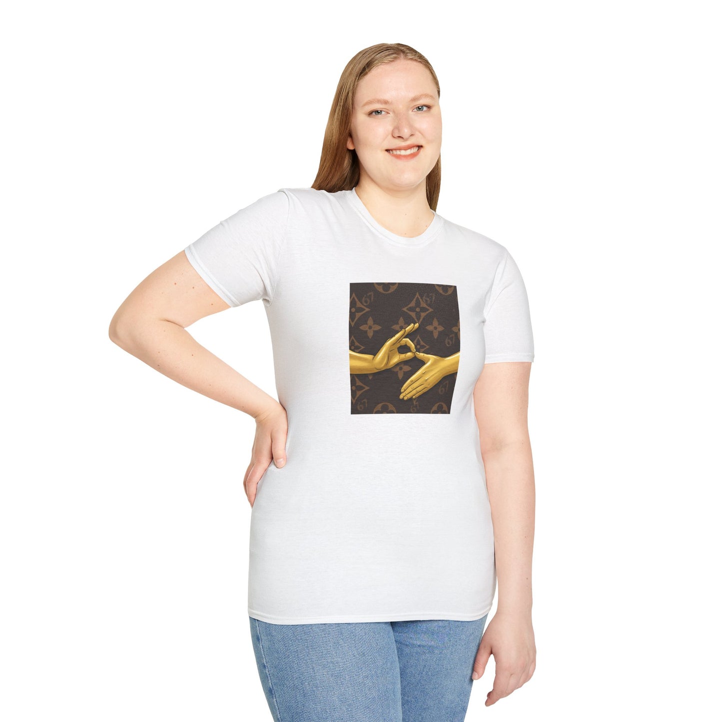 Graphic T-Shirt — Gold Hand Gesture 6 7 & IYKYK Streetwear Tee