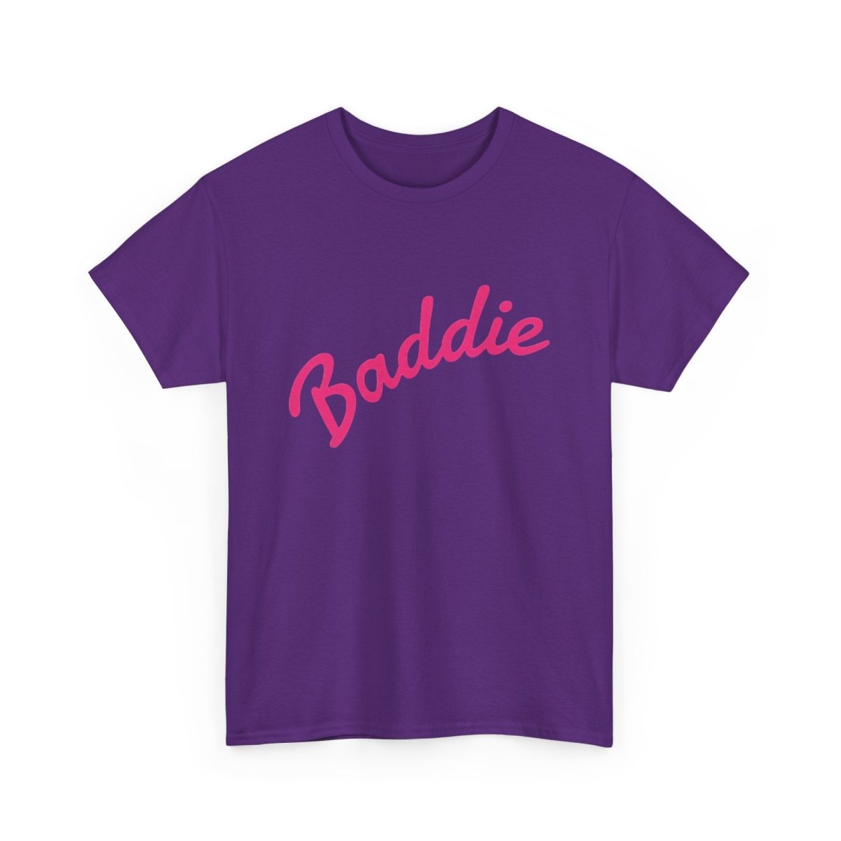 Baddie Script Tee — Pink Retro Graphic T‑Shirt - Sole & Drip