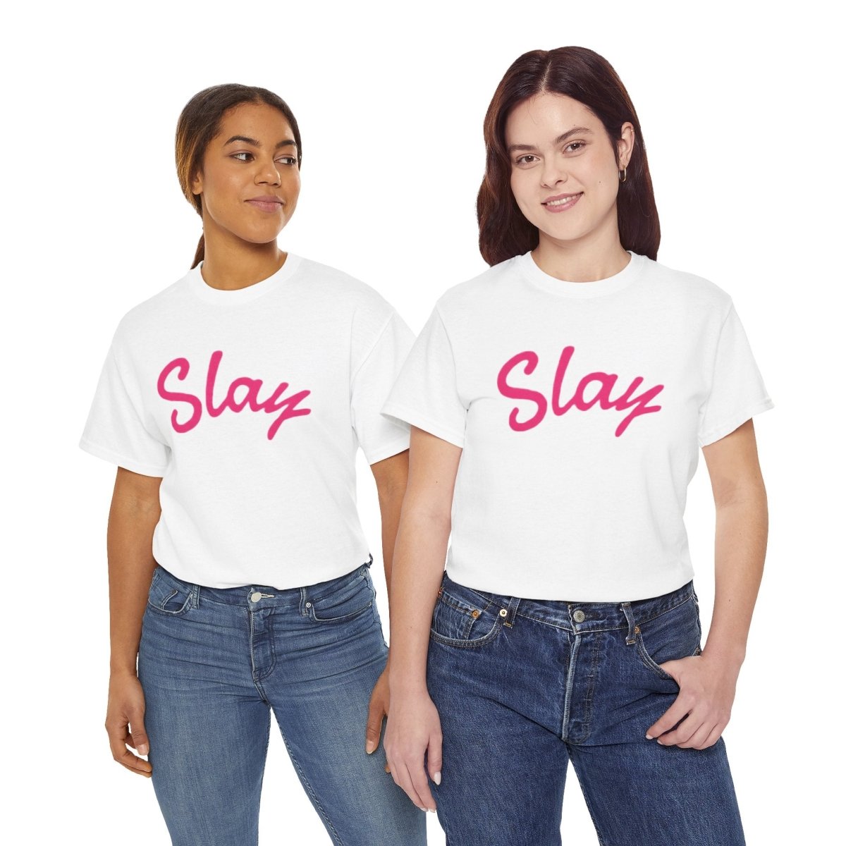 Slay Script T‑Shirt — Pink Script Graphic Tee for Trendy Women & Girls - Sole & Drip