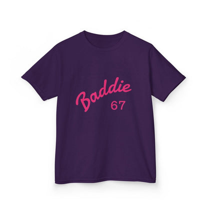 Kids Tee — Pink “Baddie 67” Front & “Slay” Back Graphic - Sole & Drip