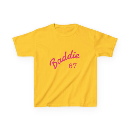 Kids Tee — Pink “Baddie 67” Front & “Slay” Back Graphic - Sole & Drip