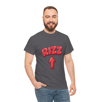 Adult Tee — Playful "RIZZ" Arrow Graphic Shirt