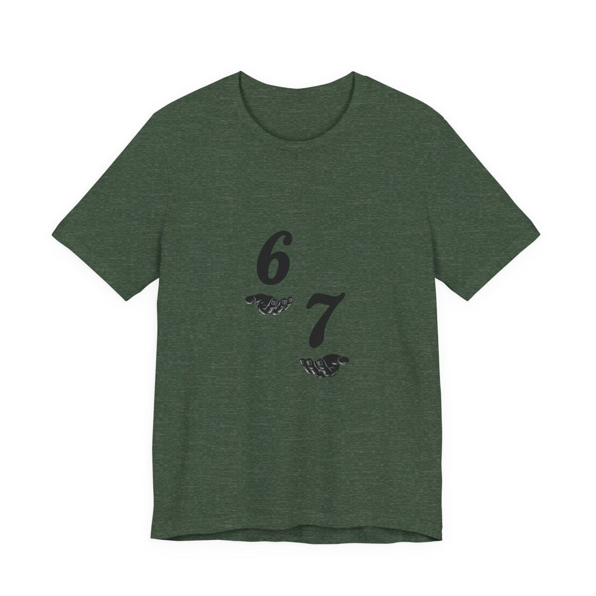 6 7 W hands Tee — Minimal 6 7 w/hands Graphic T-Shirt - Sole & Drip