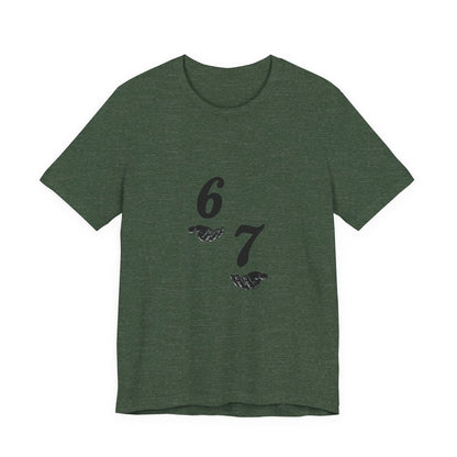 6 7 W hands Tee — Minimal 6 7 w/hands Graphic T-Shirt - Sole & Drip