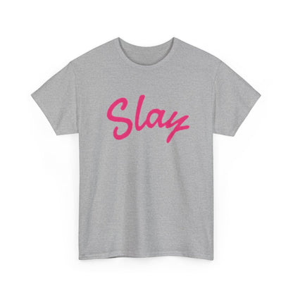 Slay Script T‑Shirt — Pink Script Graphic Tee for Trendy Women & Girls - Sole & Drip