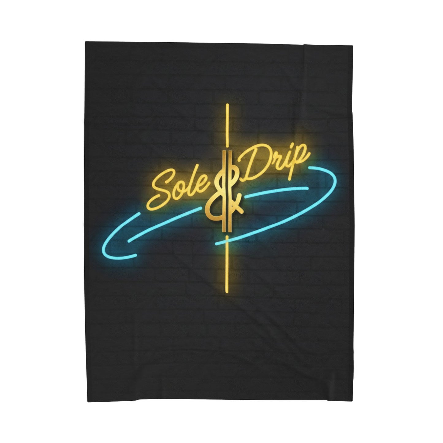 Sole & Drip Neon Velveteen Plush Blanket