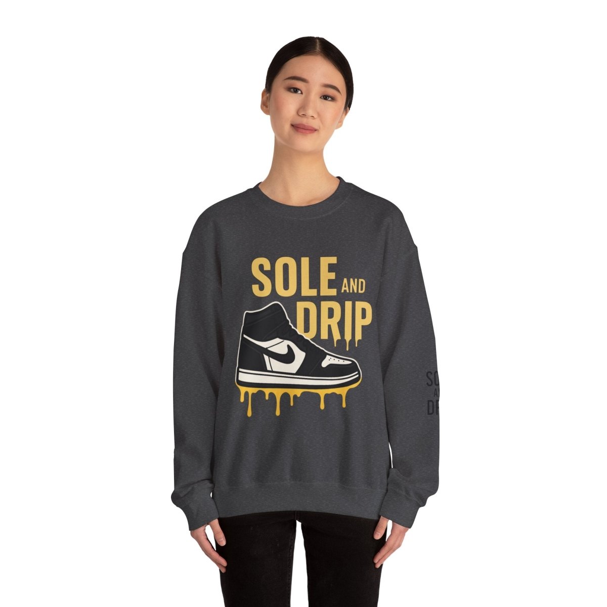 Sole and Drip Sweatshirt — Sneaker Graphic Shirt with 'SOLE AND DRIP' Design - Sole & Drip
