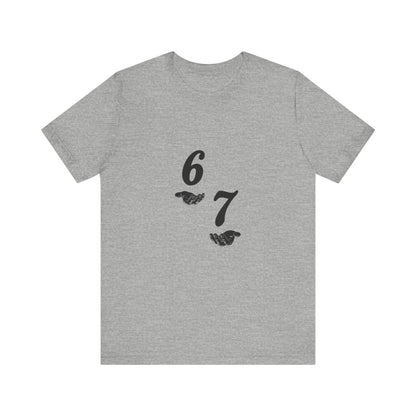 6 7 W hands Tee — Minimal 6 7 w/hands Graphic T-Shirt - Sole & Drip