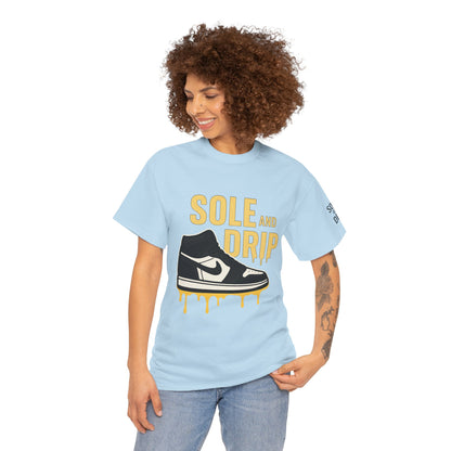 Sole and Drip Short Sleeve Tee — Sneaker Graphic Shirt with 'SOLE AND DRIP' Design