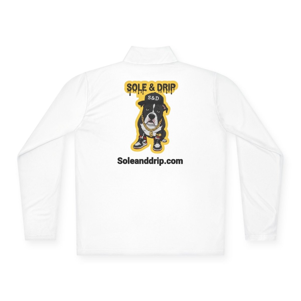 Sole and Drip Long Sleeve Quarter zip — 'SOLE AND DRIP' Design - Sole & Drip