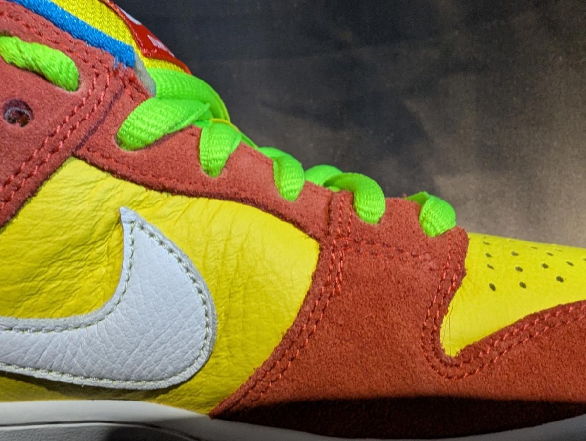 Nike SB Dunk Low Pro "Bart Simpson" Red Yellow Size 6 Used VGC BQ6817 - 602 - Sole & Drip