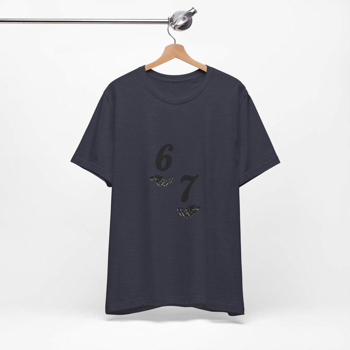 6 7 W hands Tee — Minimal 6 7 w/hands Graphic T-Shirt - Sole & Drip