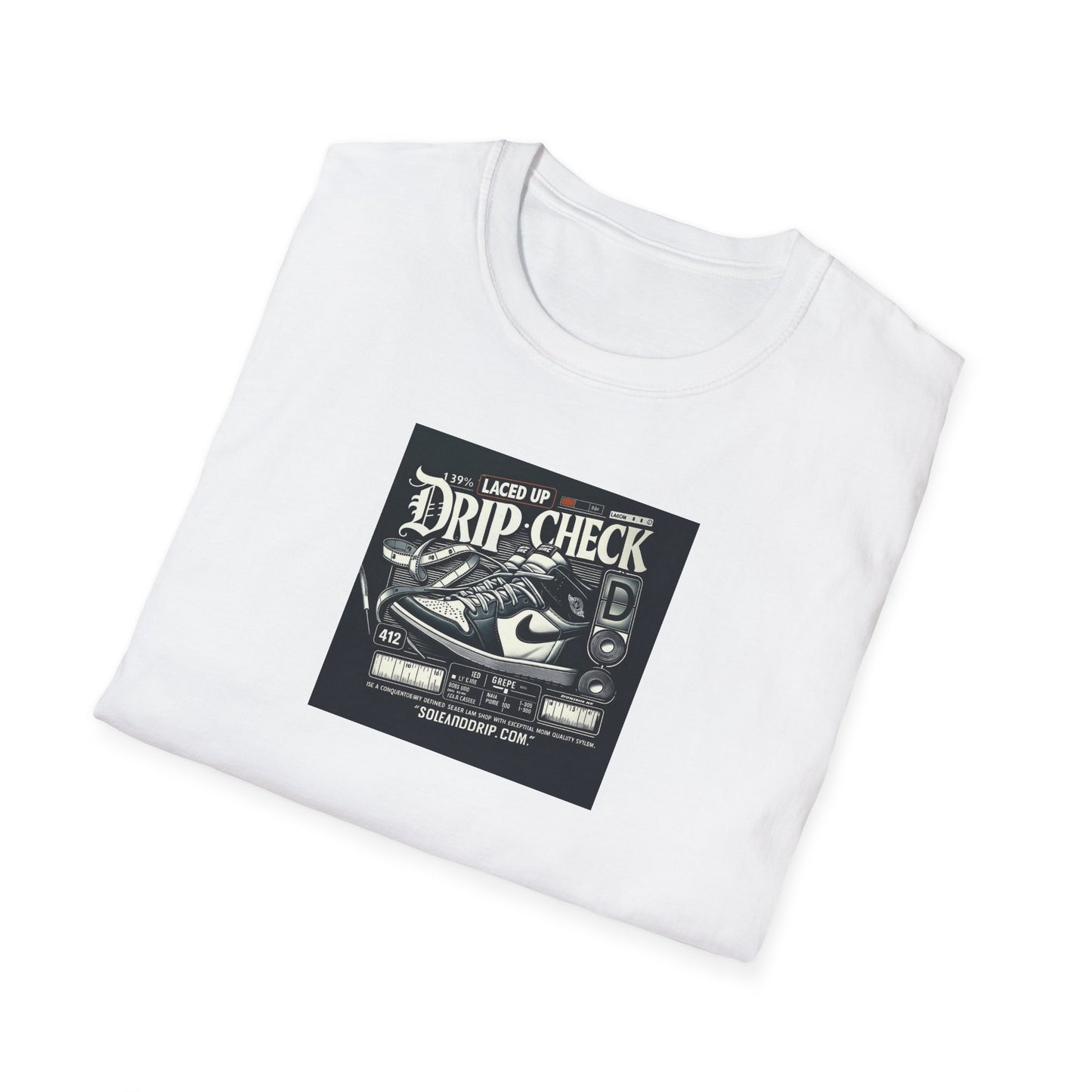 Drip Check Sneaker Tee — Vintage Shoe Care Graphic T-Shirt