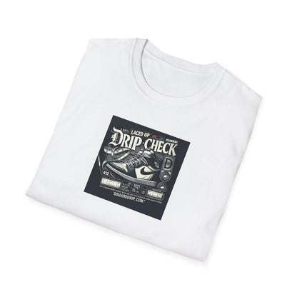 Drip Check Sneaker Tee — Vintage Shoe Care Graphic T-Shirt