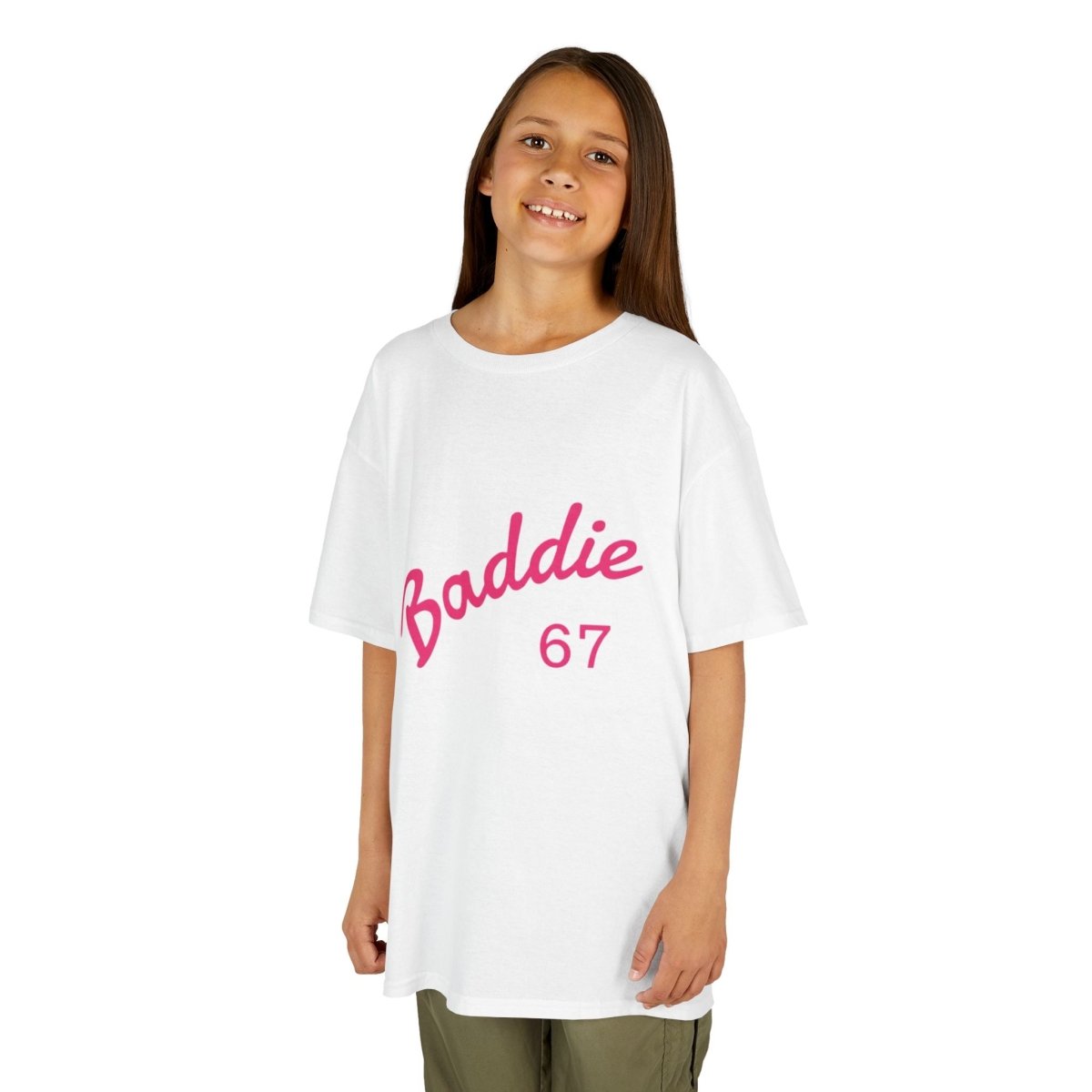 Kids Tee — Pink “Baddie 67” Front & “Slay” Back Graphic - Sole & Drip