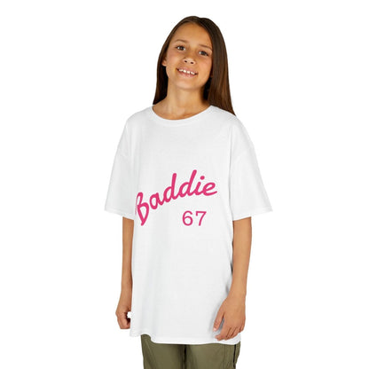 Kids Tee — Pink “Baddie 67” Front & “Slay” Back Graphic - Sole & Drip