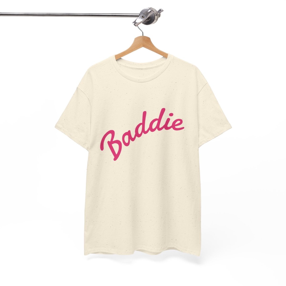 Baddie Script Tee — Pink Retro Graphic T‑Shirt - Sole & Drip
