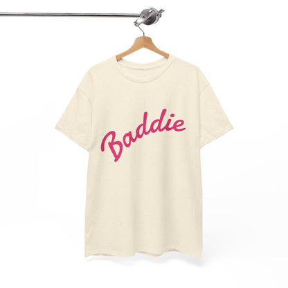 Baddie Script Tee — Pink Retro Graphic T‑Shirt - Sole & Drip