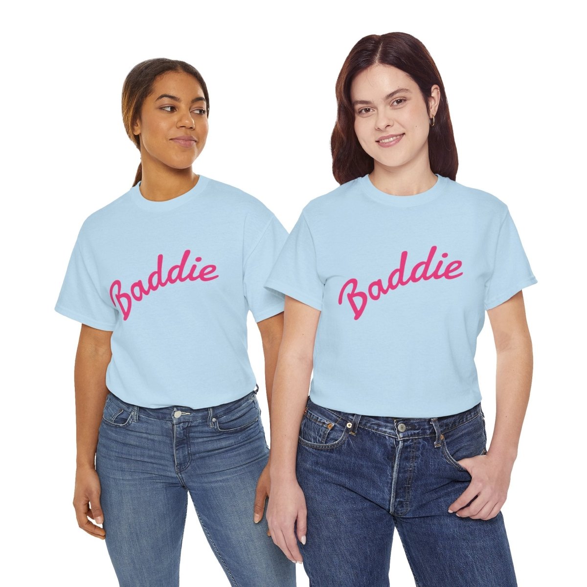 Baddie Script Tee — Pink Retro Graphic T‑Shirt - Sole & Drip