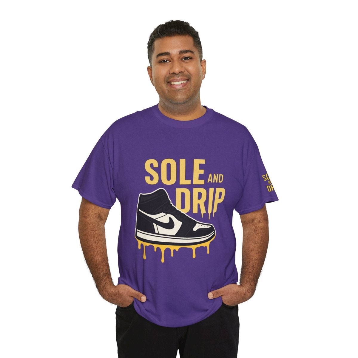 Sole and Drip Short Sleeve Tee — Sneaker Graphic Shirt with 'SOLE AND DRIP' Design - Sole & Drip