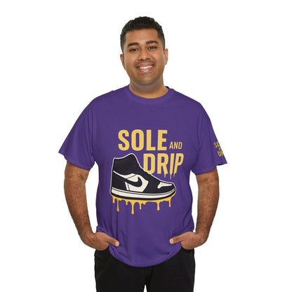 Sole and Drip Short Sleeve Tee — Sneaker Graphic Shirt with 'SOLE AND DRIP' Design - Sole & Drip