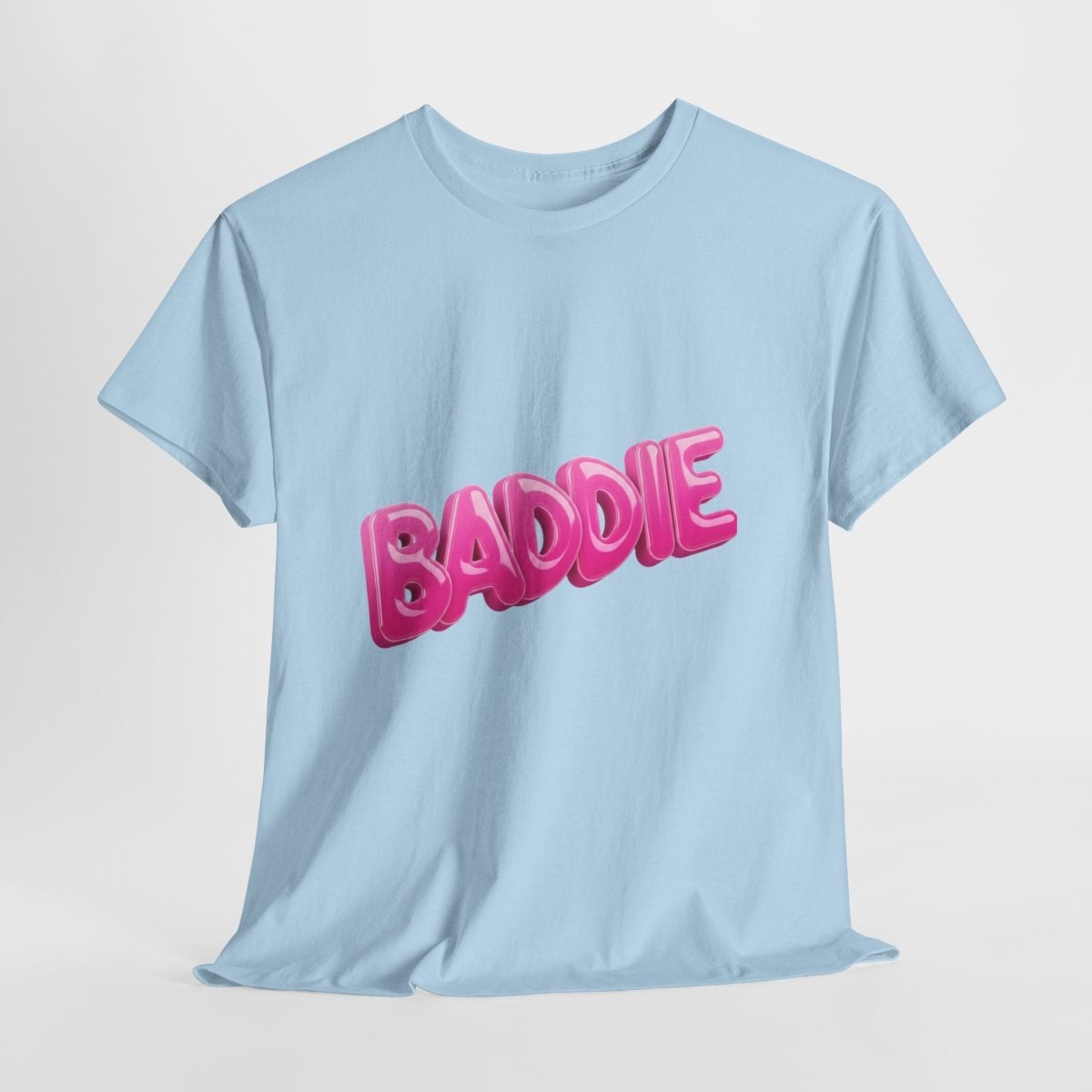 Baddie Pink Bubble Text Tee - Trendy Graphic T-Shirt - Sole & Drip