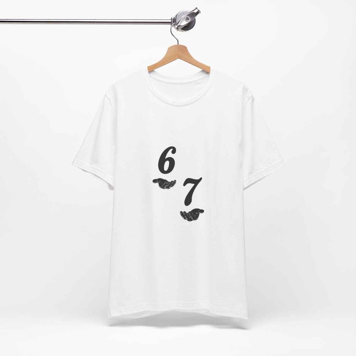 6 7 W hands Tee — Minimal 6 7 w/hands Graphic T-Shirt - Sole & Drip
