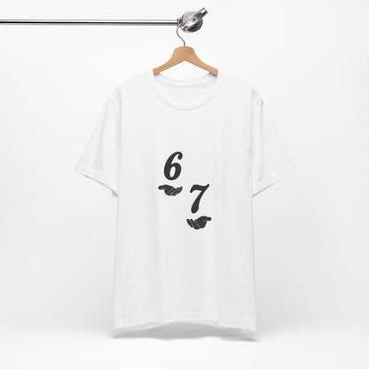 6 7 W hands Tee — Minimal 6 7 w/hands Graphic T-Shirt - Sole & Drip