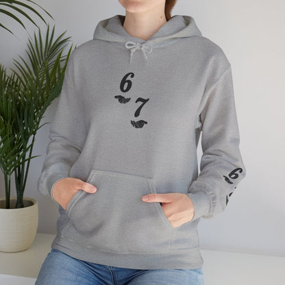 Hooded Sweatshirt - 6 7 w/hands on Front , Six Seven on back and 6 7 w hands on Left side - Sole & Drip