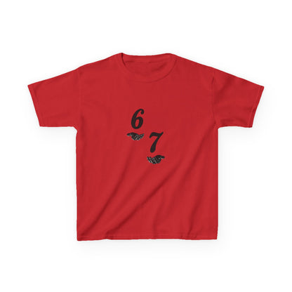 Kids Tee “6 7” Minimalist Graphic — Six Seven Backprint