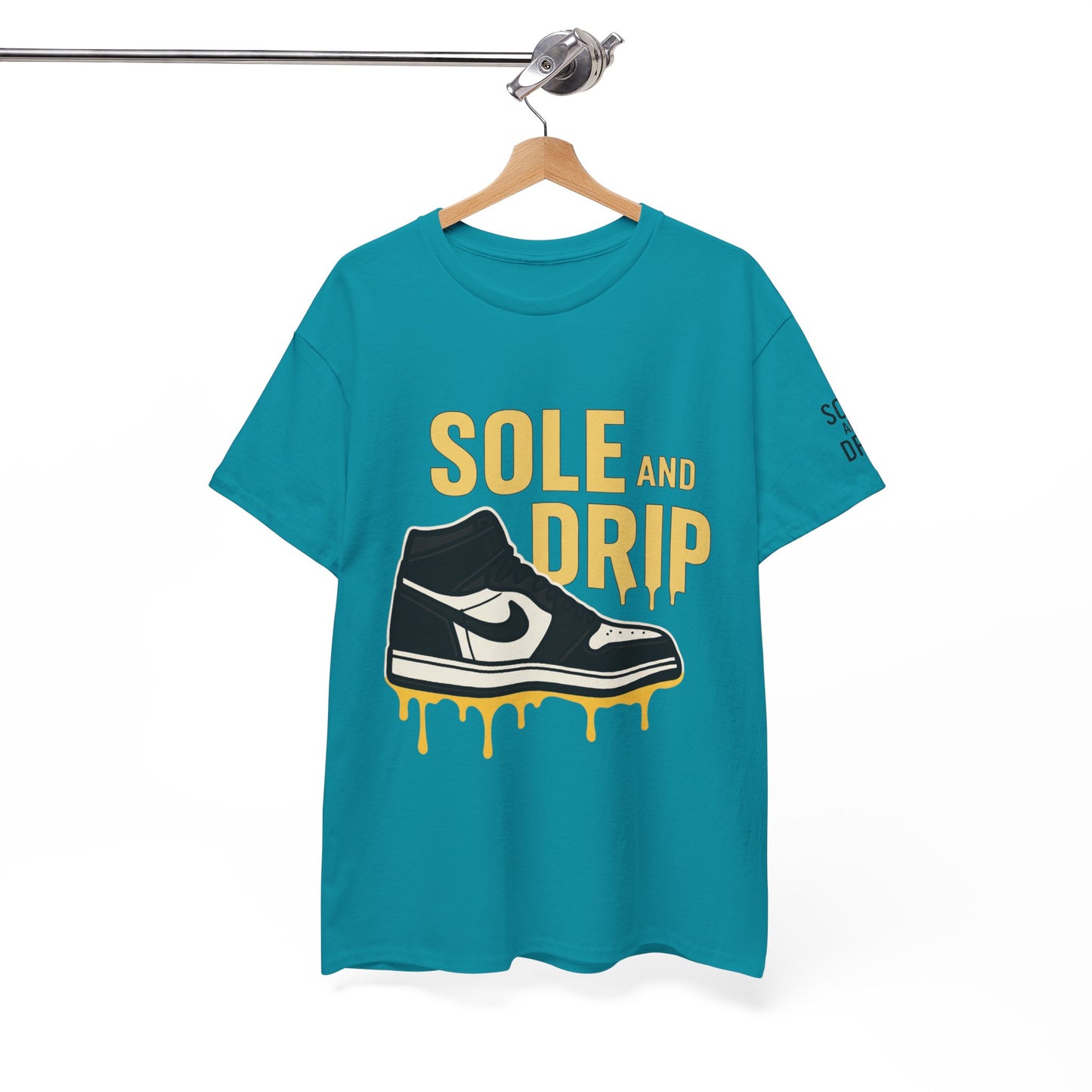 Sole and Drip Short Sleeve Tee — Sneaker Graphic Shirt with 'SOLE AND DRIP' Design