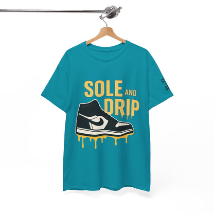 Sole and Drip Short Sleeve Tee — Sneaker Graphic Shirt with 'SOLE AND DRIP' Design