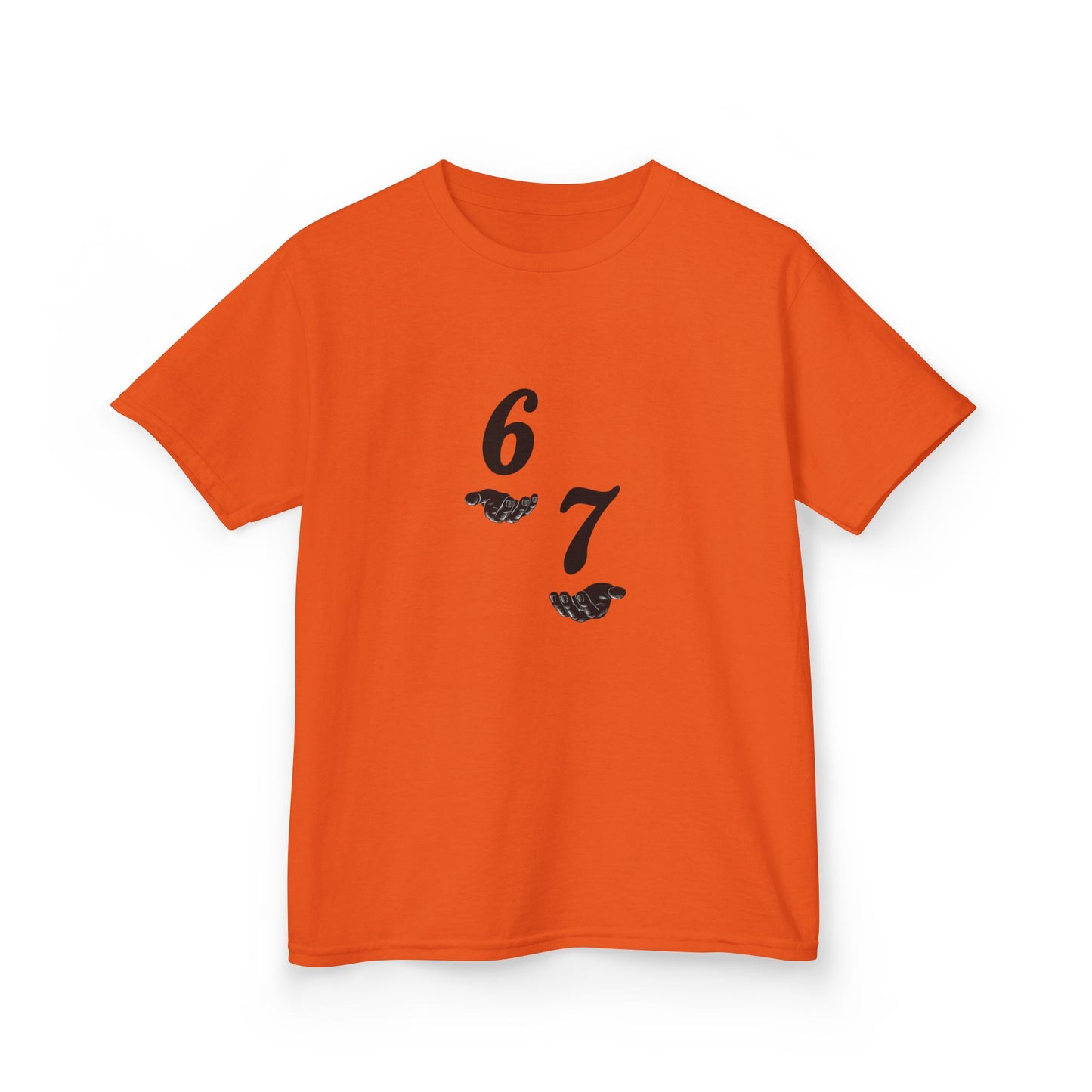 Kids Tee “6 7” Minimalist Graphic — Six Seven Backprint