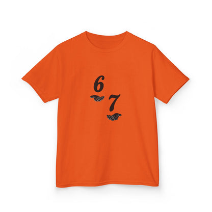 Kids Tee “6 7” Minimalist Graphic — Six Seven Backprint