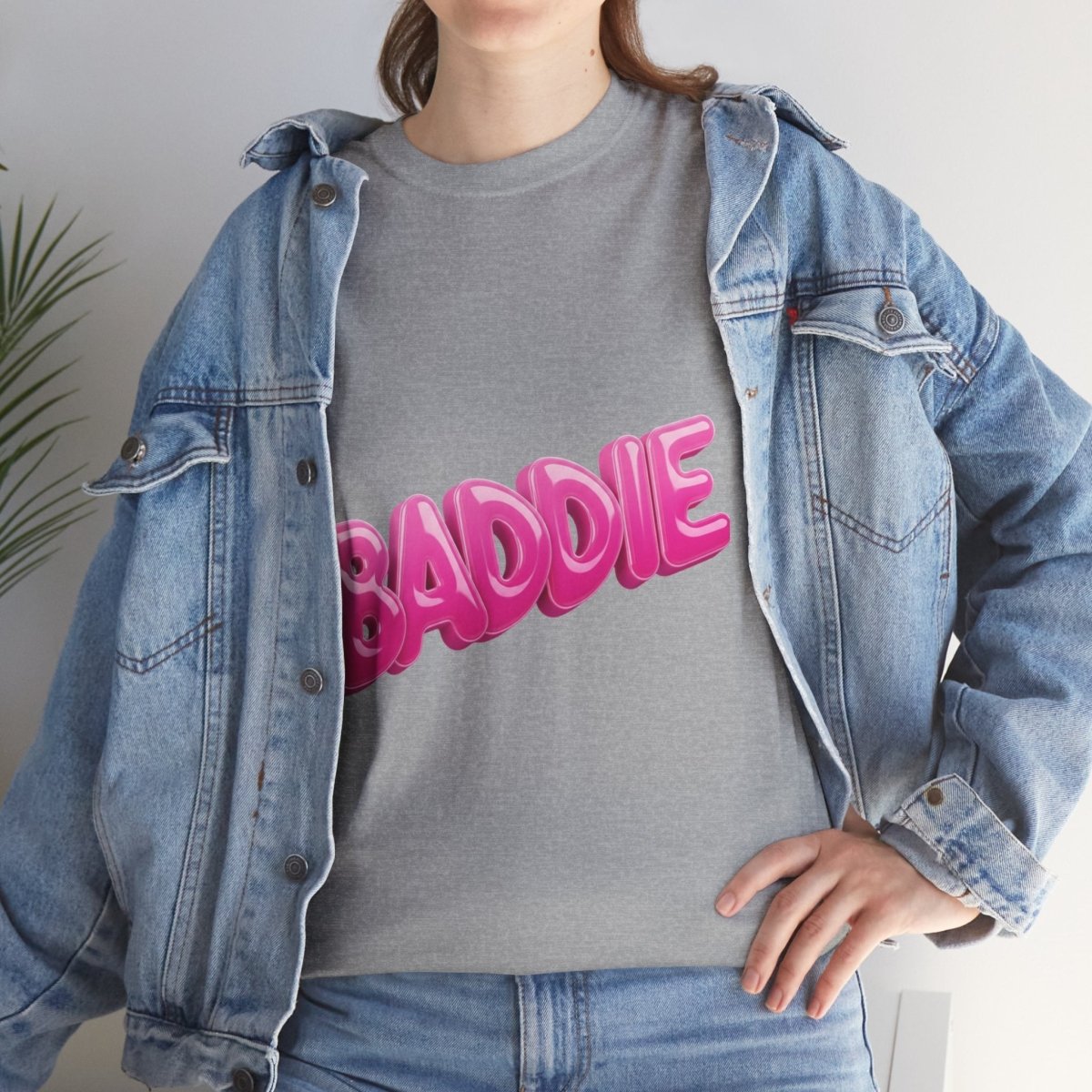 Baddie Pink Bubble Text Tee - Trendy Graphic T-Shirt - Sole & Drip