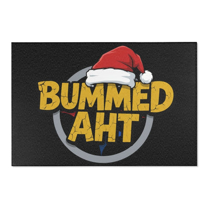 Bummed Aht Christmas Area Rug – Funny Santa Hat Holiday Doormat - Sole & Drip
