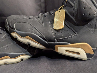 Jordan 6 Retro DMP "Defining Moments" Black Gold Sz 12 Used Good CT4954 - 007 - Sole & Drip