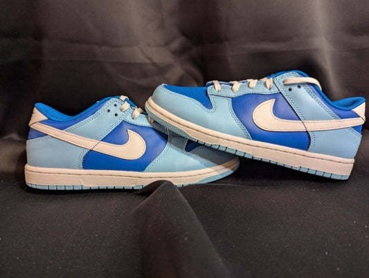 NEW NIB Nike Dunk Low Retro QS "Argon" Blue White Size 3Y Preschool DV2635 - 400 - Sole & Drip