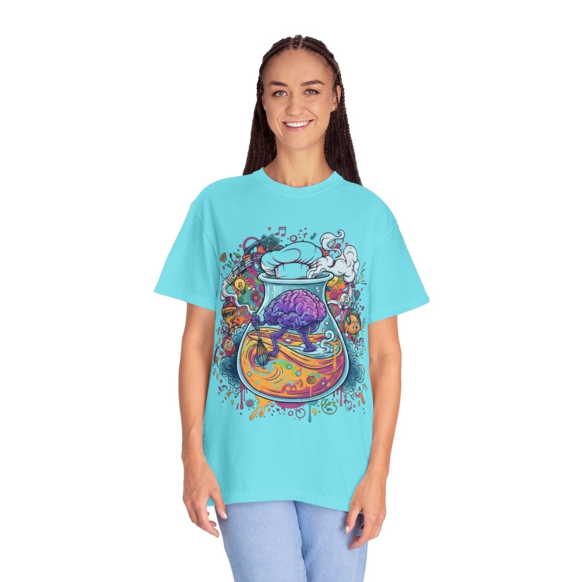 "Let Me Cook" T-Shirt — Colorful Chef Brain Illustration - Sole & Drip