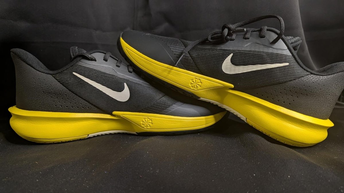 NEW Nike Precision VII Basketball Shoes Black Yellow Men's Size 14 HJ9153 - 001 - Sole & Drip